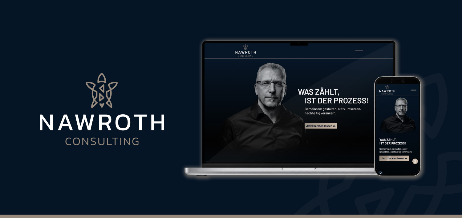 Ganzheitlicher Markenauftritt für Nawroth Consulting – Corporate Design, Webdesign und Unternehmenskommunikation aus einer Hand