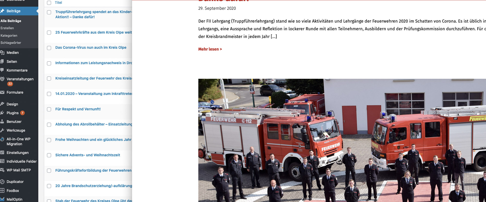 Aktuelle Unternehmensmitteilungen ins Internet stellen