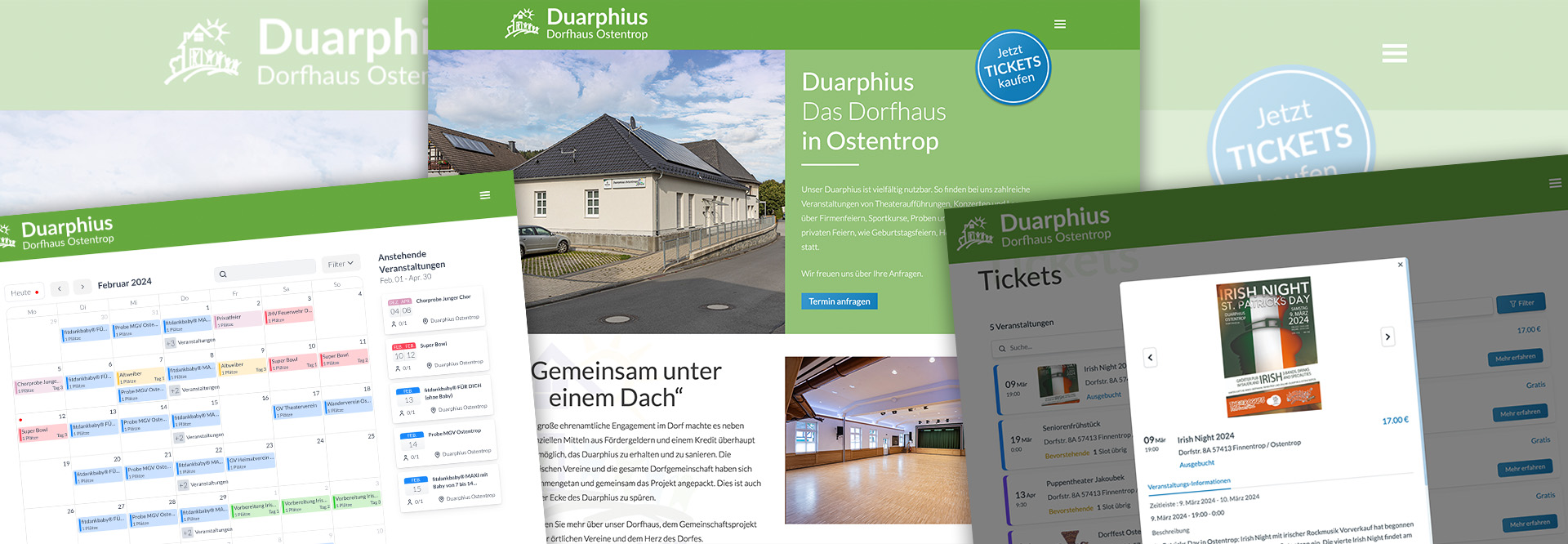 Übersichtliches Veranstaltungsmanagement für Ihre Internetseite